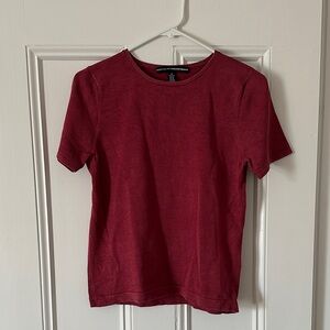 Silk blend vintage Burgundy Short Sleeve Tee